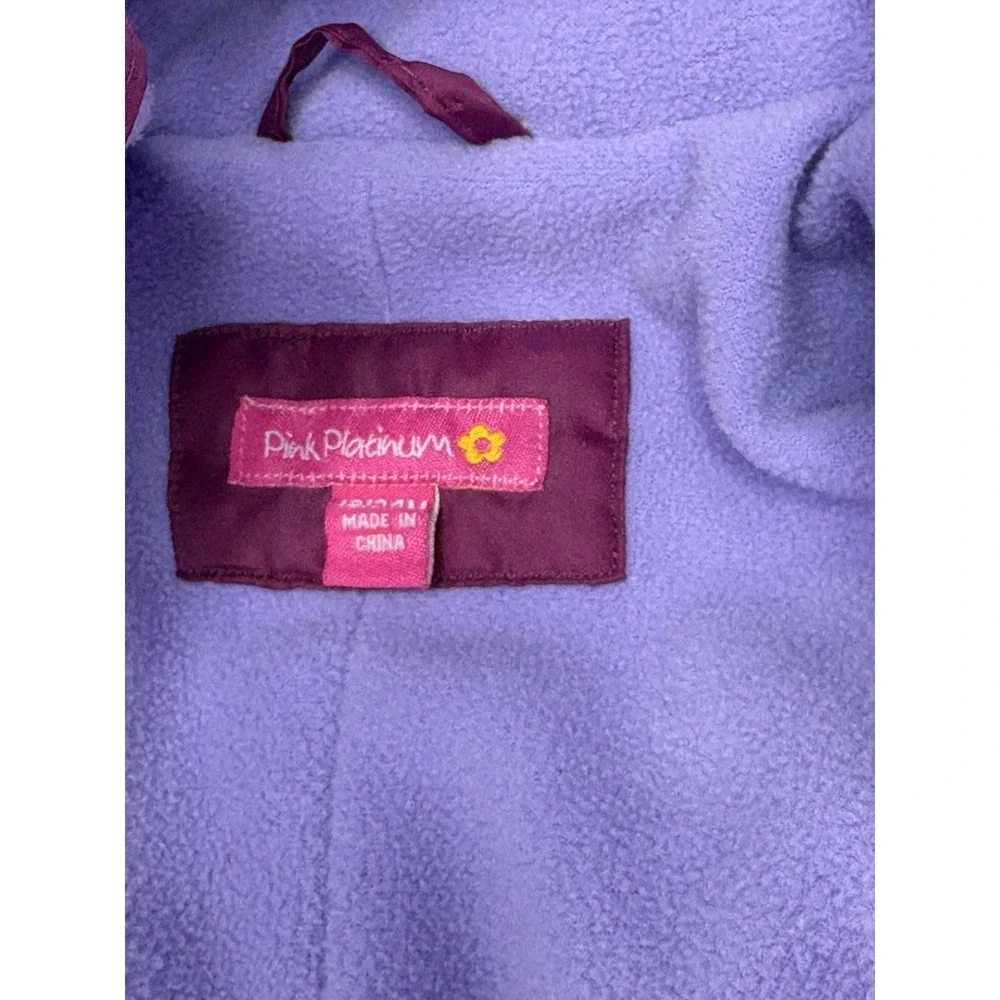 Pink Platinum‎ Toddler Girls 18-24 Months Purple One Piece Snowsuit Hooded Lined